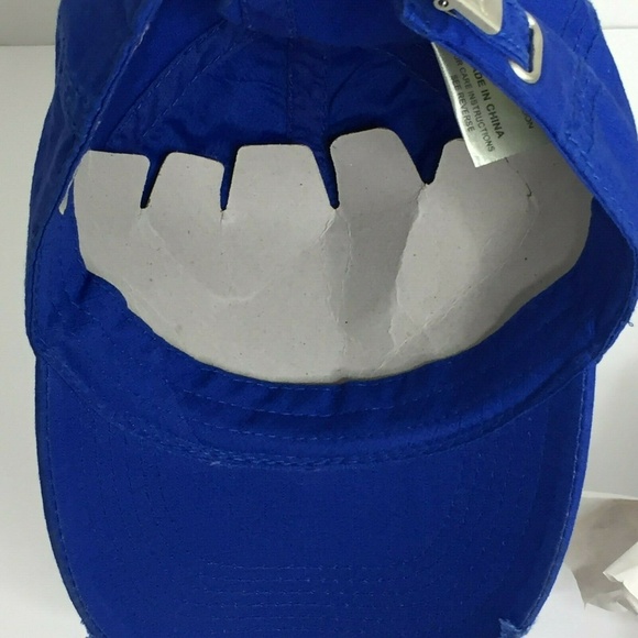 Adams Heavily Distressed Visor Buckle Strap Hat - Picture 6 of 8